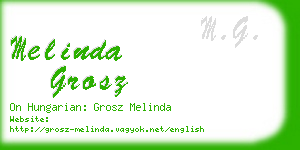 melinda grosz business card